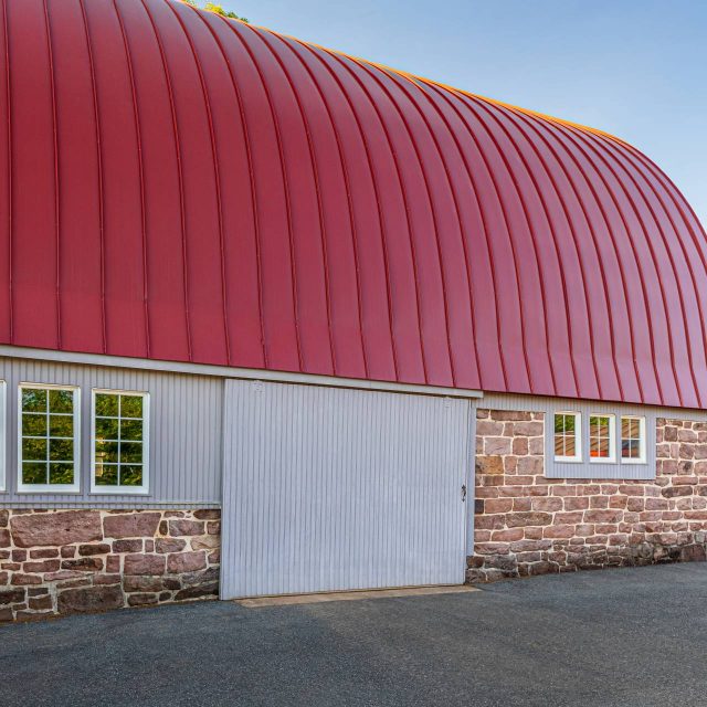 barn with a new metal roof